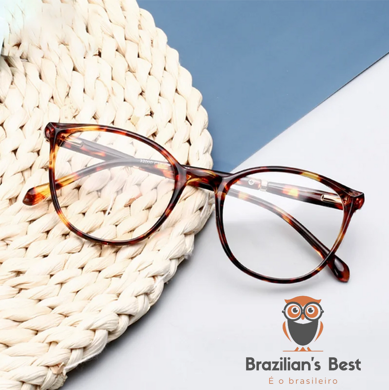 Óculos Oval Spring Leg Feminino