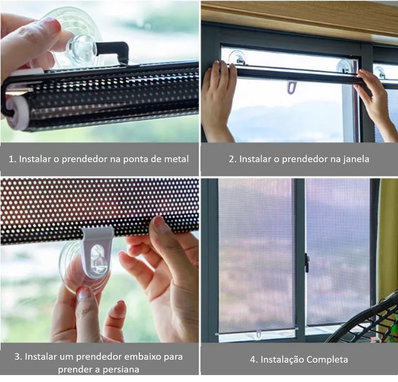 Persiana Removível Multi-uso para Cozinha, Banheiro, Quarto, Carro e mais